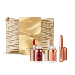 Conjunto de presente de beleza para lábios e bochechas golden oasis essential