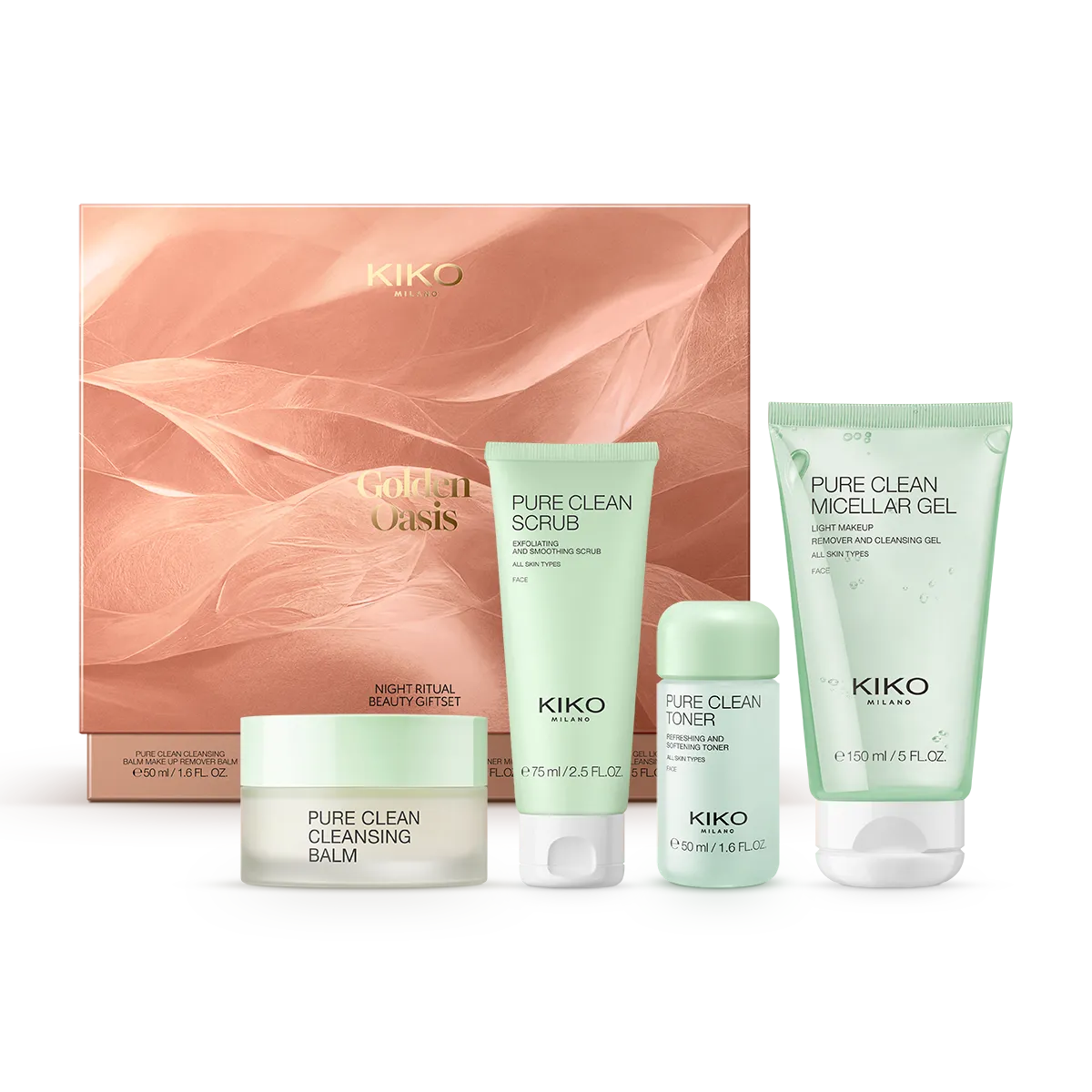 conjunto de presente de beleza ritual noturno golden oasis